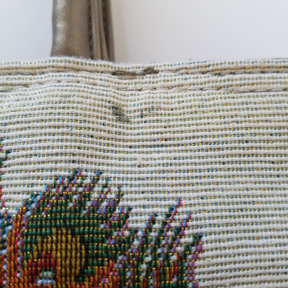 Vtg Tapestry Peacock Handbag Shoulder Bag Purse Boho - Picture 11 of 11